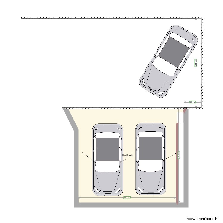 Parking 2 places. Plan de 0 pièce et 0 m2