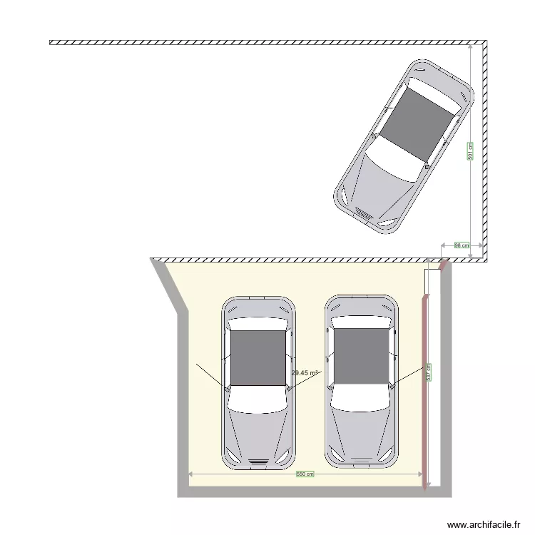 Parking 2 places. Plan de 