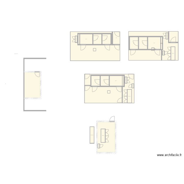 PSG foot. Plan de 34 pièces et 172 m2