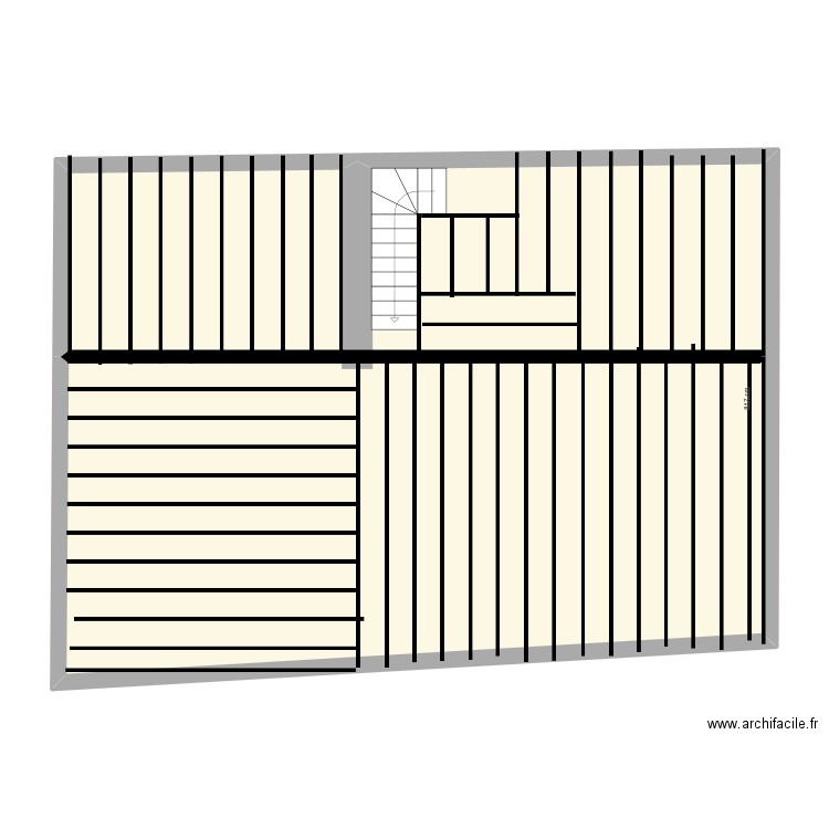 plancher combles. Plan de 1 pièce et 98 m2