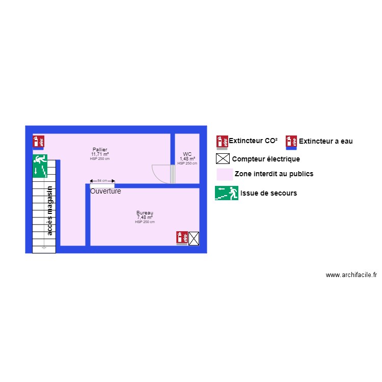 Akéas cosmétique etage. Plan de 0 pièce et 0 m2