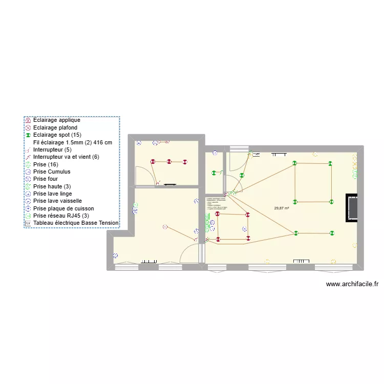 Banaudon Lulu. Plan de 