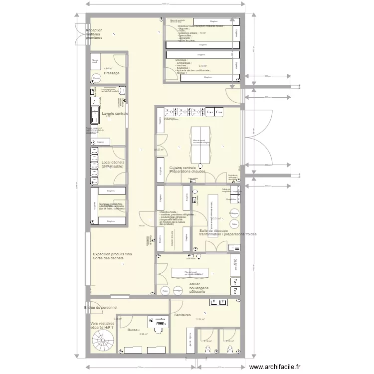 Domaine de Maizi&egrave;res. Plan de 