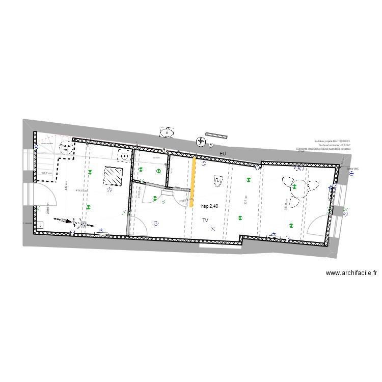 Aubière projeté3 01102022 RDC. Plan de 0 pièce et 0 m2