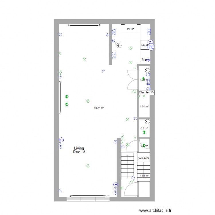 Marie José Rez3 élec Romek. Plan de 0 pièce et 0 m2