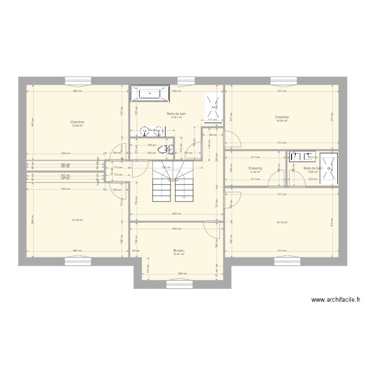 fossi etage 1. Plan de 0 pièce et 0 m2