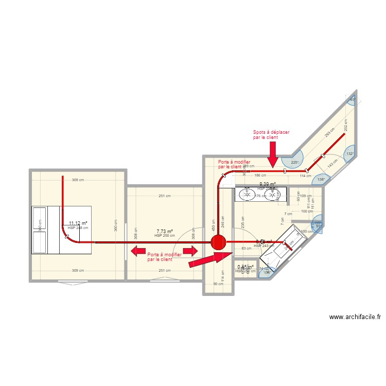 LAYRISSE. Plan de 5 pièces et 35 m2