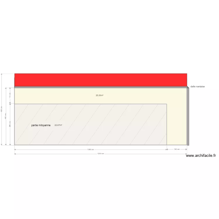 facade ouest. Plan de 