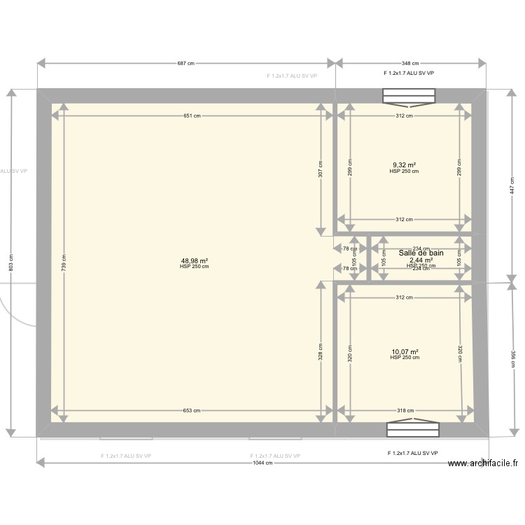 Sangla. Plan de 9 pièces et 139 m2