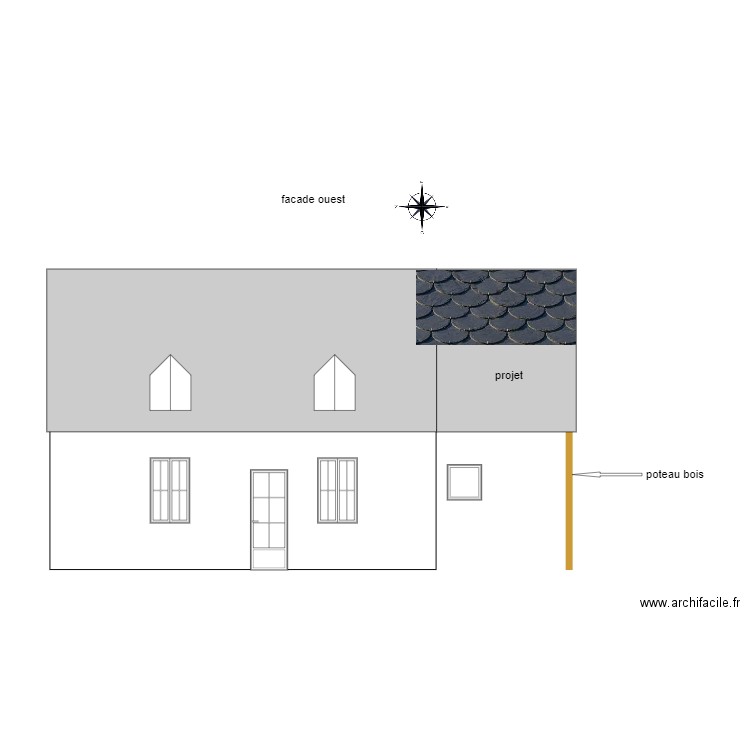 facade ouest drugeac. Plan de 0 pièce et 0 m2