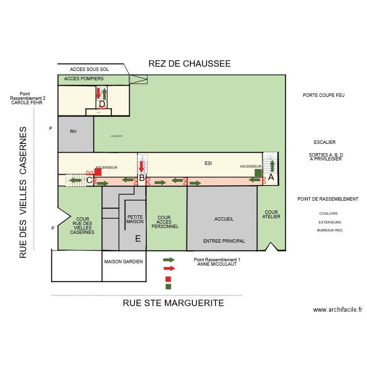 DIRECTION COVID ETAGE 3. Plan de 0 pièce et 0 m2