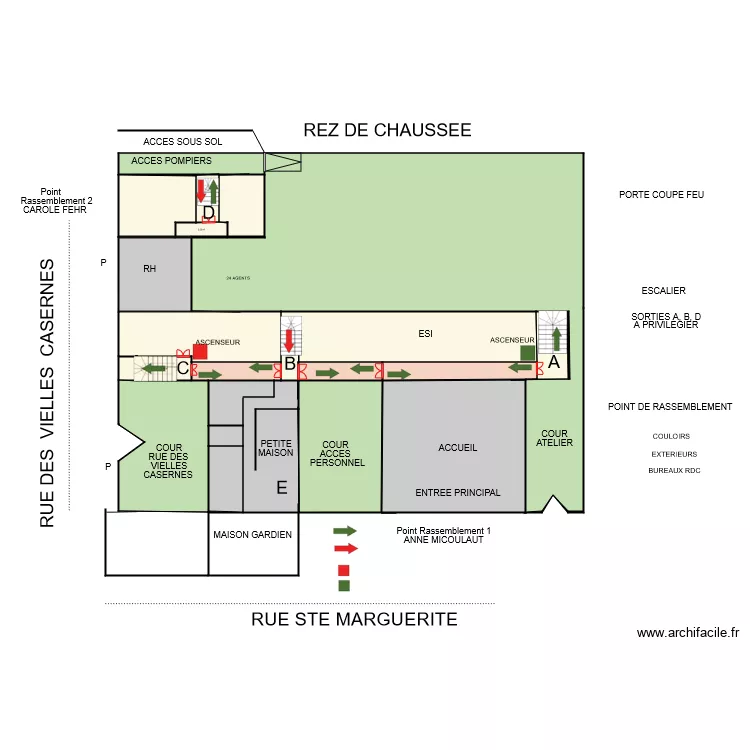 DIRECTION COVID ETAGE 3. Plan de 