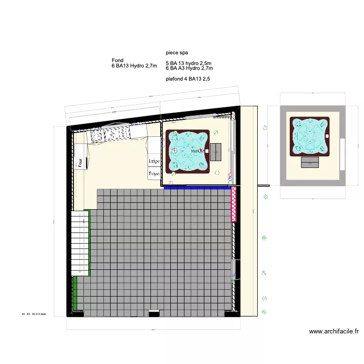 &eacute;lectricit&eacute;. Plan de 3  et 73 m²