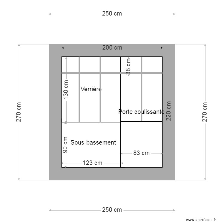 verrière buanderie. Plan de 0 pièce et 0 m2