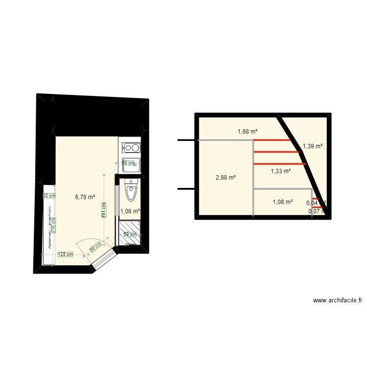 26 B. Plan de 11 pièces et 18 m2