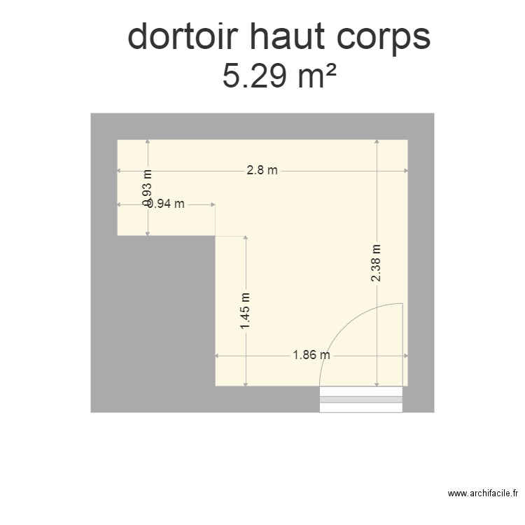 dortoir haut corps. Plan de 0 pièce et 0 m2