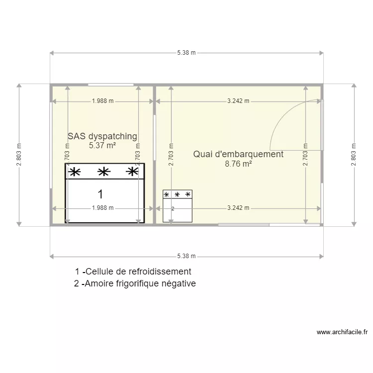QUAI EMBARQUEMENT. Plan de 