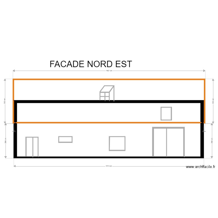 HUGO BOYER FACADE NORD EST. Plan de 0 pièce et 0 m2