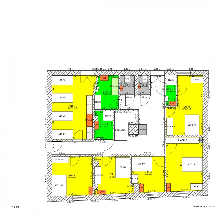 PALA ETAGE VERS 8. Plan de 0 pièce et 0 m2