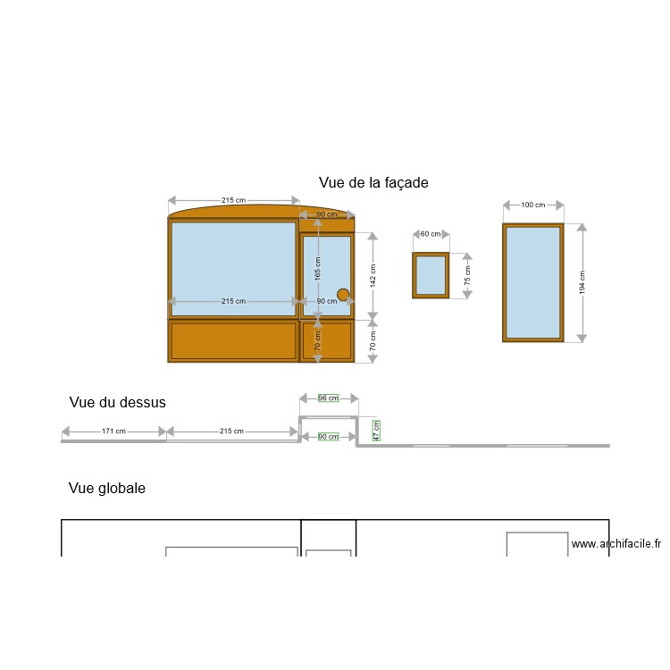 Façade Cave. Plan de 0 pièce et 0 m2