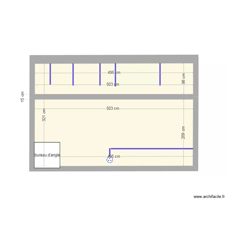 ELECTRICIT&Eacute; MUR DU FOND. Plan de 