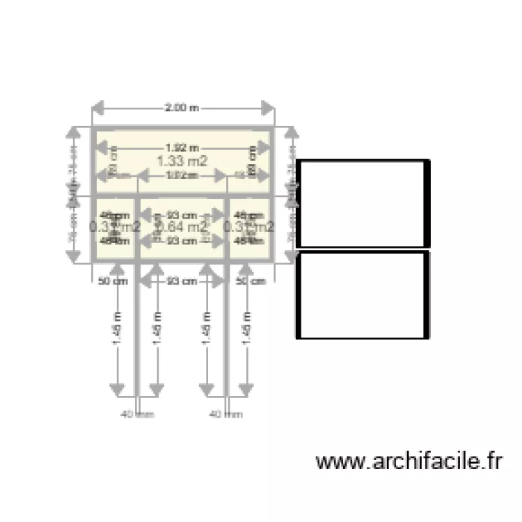 plan armature panneaux affisage. Plan de 