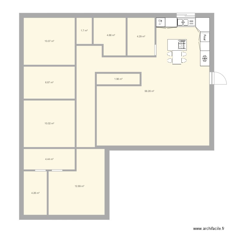 mfc 2. Plan de 0 pièce et 0 m2