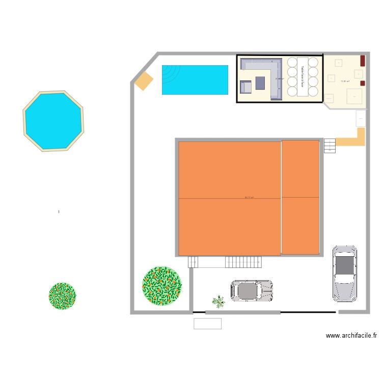 Jardin . Plan de 0 pièce et 0 m2