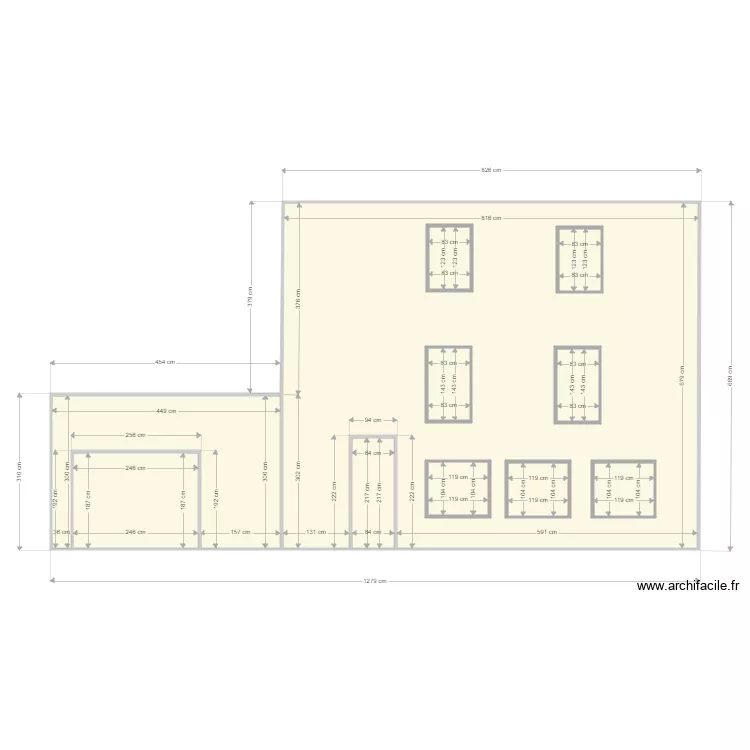 Plan de coupe Garage Falck. Plan de 