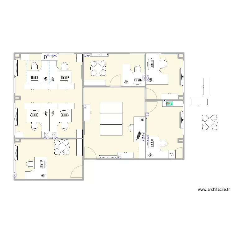 bureau vcl 2. Plan de 