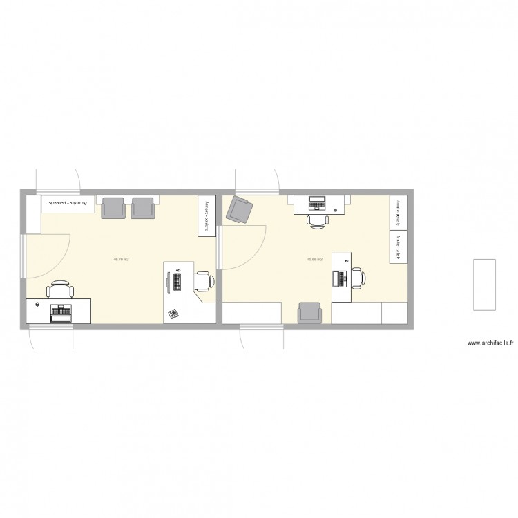 2 modele Légaré déménagement annexe. Plan de 0 pièce et 0 m2