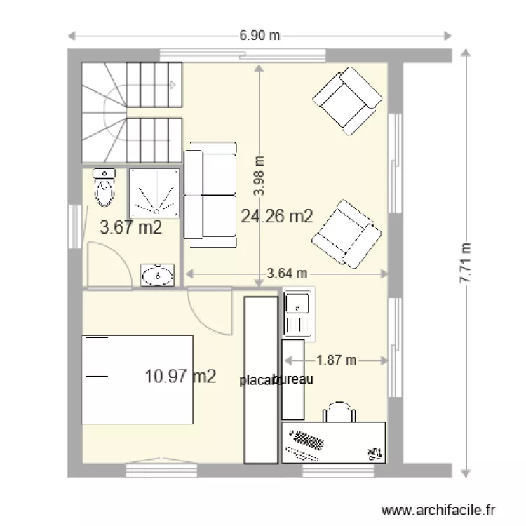 &eacute;tage 3. Plan de 