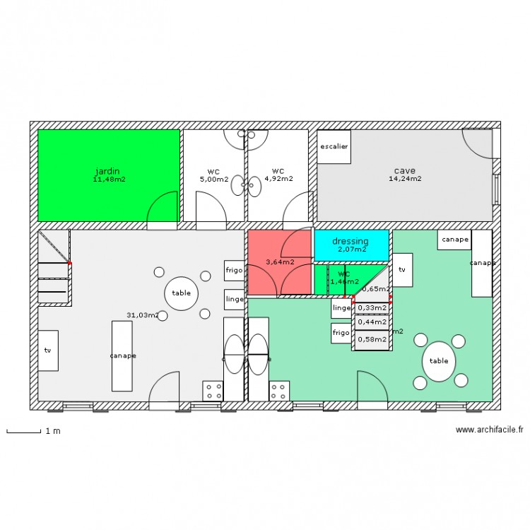 rez-de-chaussee. Plan de 0 pièce et 0 m2