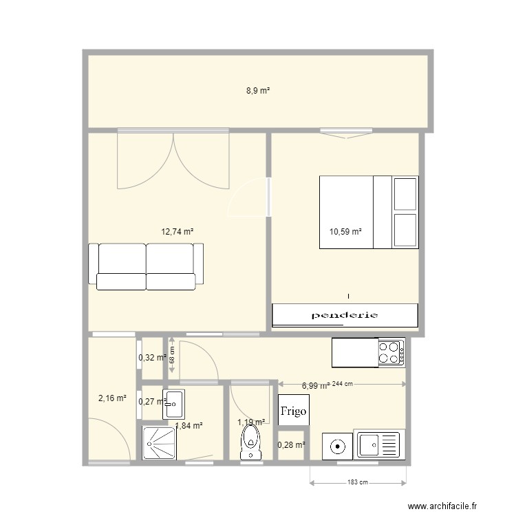 T2 SF mas . Plan de 0 pièce et 0 m2