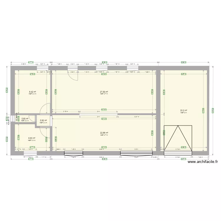 Maison 1. Plan de 