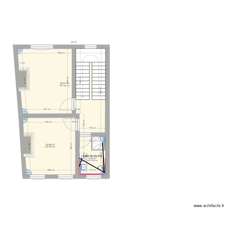 MSW 99. Plan de 14 pièces et 219 m2