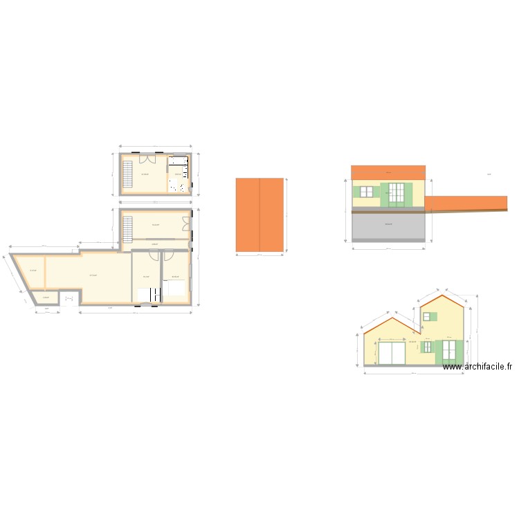 Façade Nord. Plan de 0 pièce et 0 m2