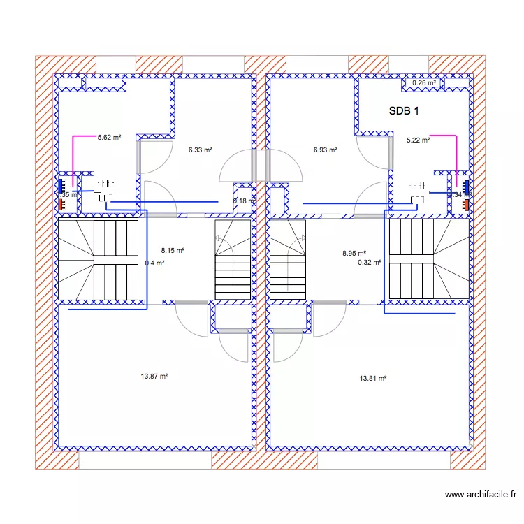 maison &eacute;tage  geo et christophe fini. Plan de 