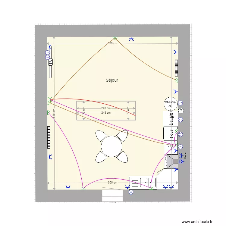 Client 1 RDC. Plan de 
