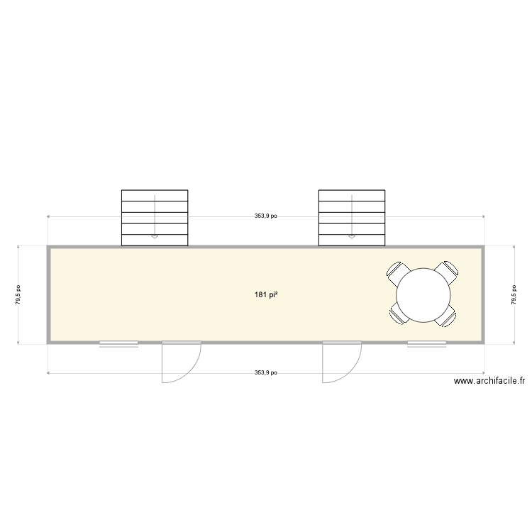 patio maison. Plan de 0 pièce et 0 m2