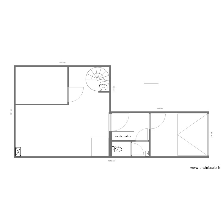 grano meythet sous sol 2. Plan de 6 pièces et 55 m2