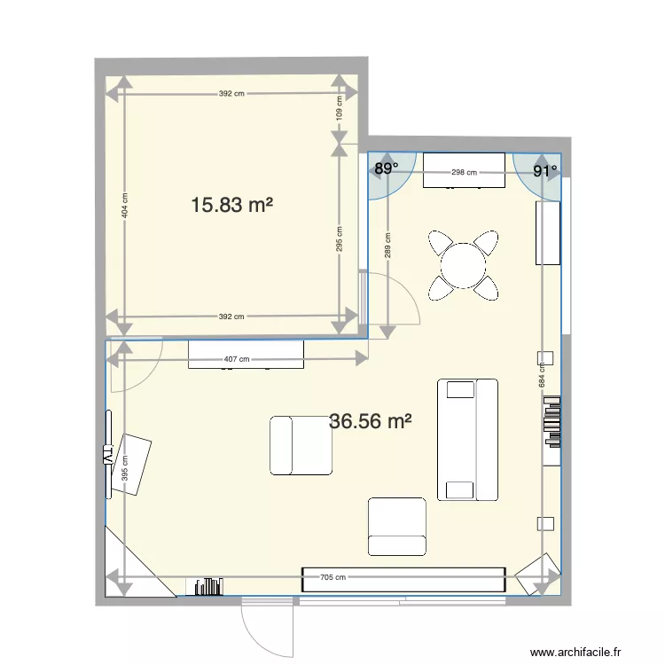salon base 5. Plan de 