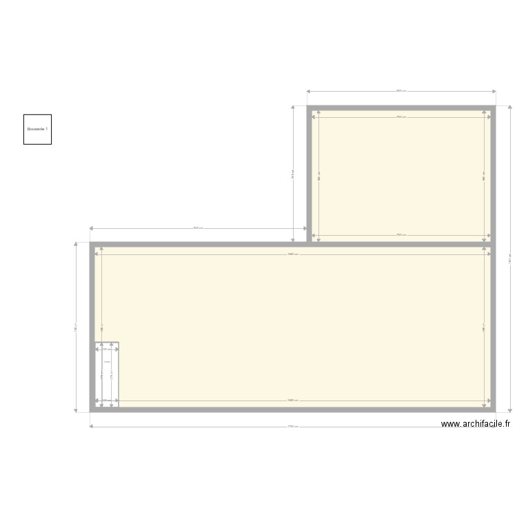 Gros Oeuvre RDC1. Plan de 3 pièces et 160 m2