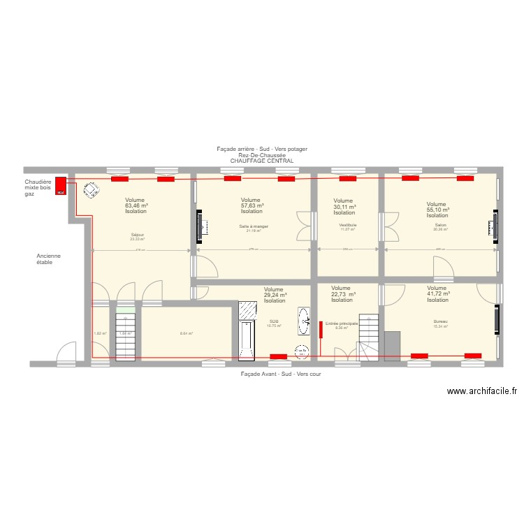 Maison LinGeff Chauff RDC. Plan de 0 pièce et 0 m2