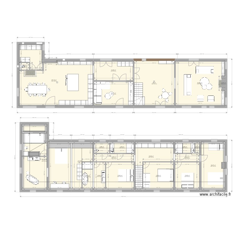 Norolles modifié 1.1. Plan de 22 pièces et 305 m2