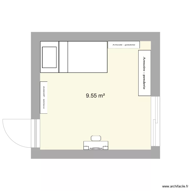 CHAMBRE LILY. Plan de 