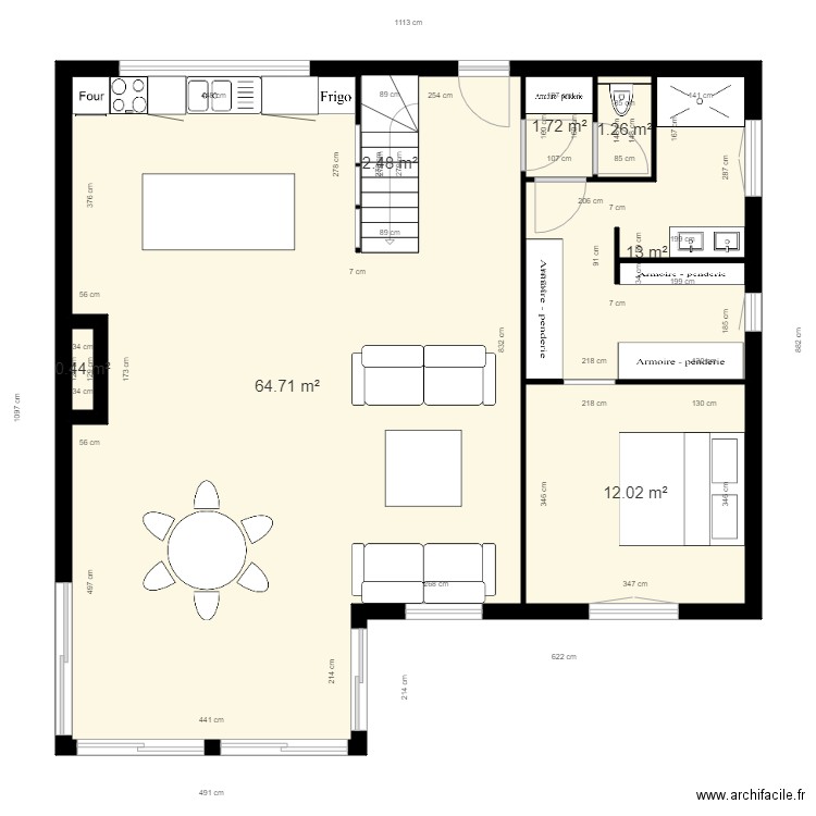 PROJET  PATRICE BECQUEMONT. Plan de 0 pièce et 0 m2