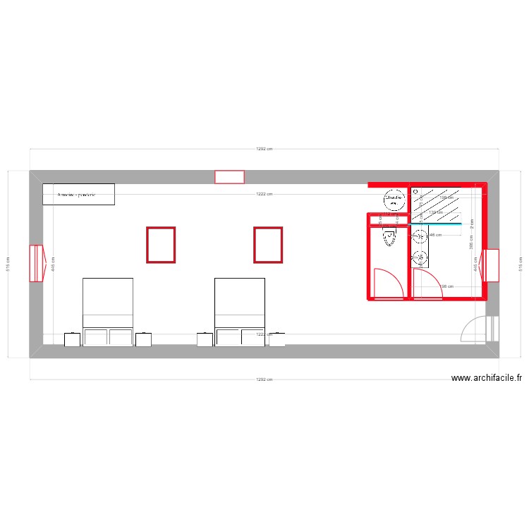 ROBILLIARD rev 6. Plan de 2 pièces et 61 m2