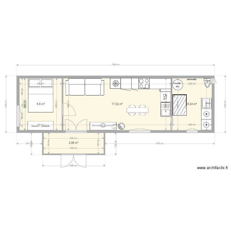 plan sans ajout meublé. Plan de 0 pièce et 0 m2