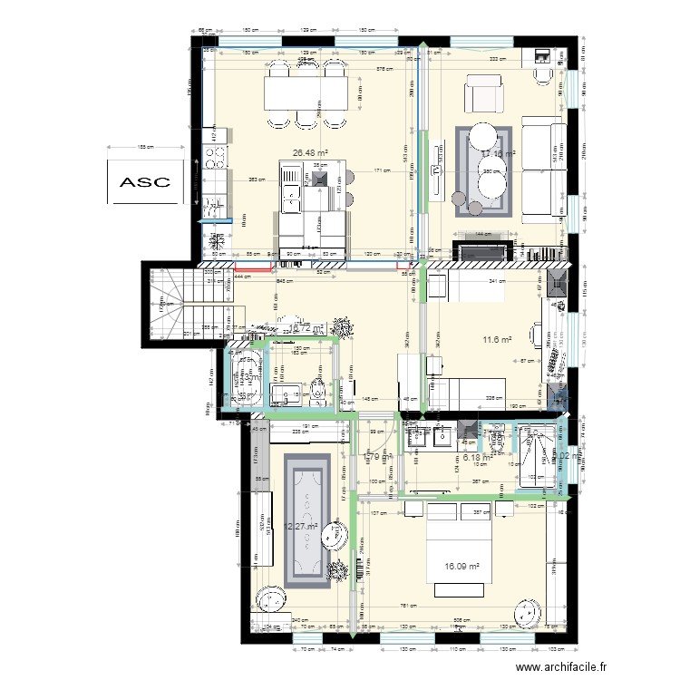 Plan projet aménagement option 1. Plan de 0 pièce et 0 m2